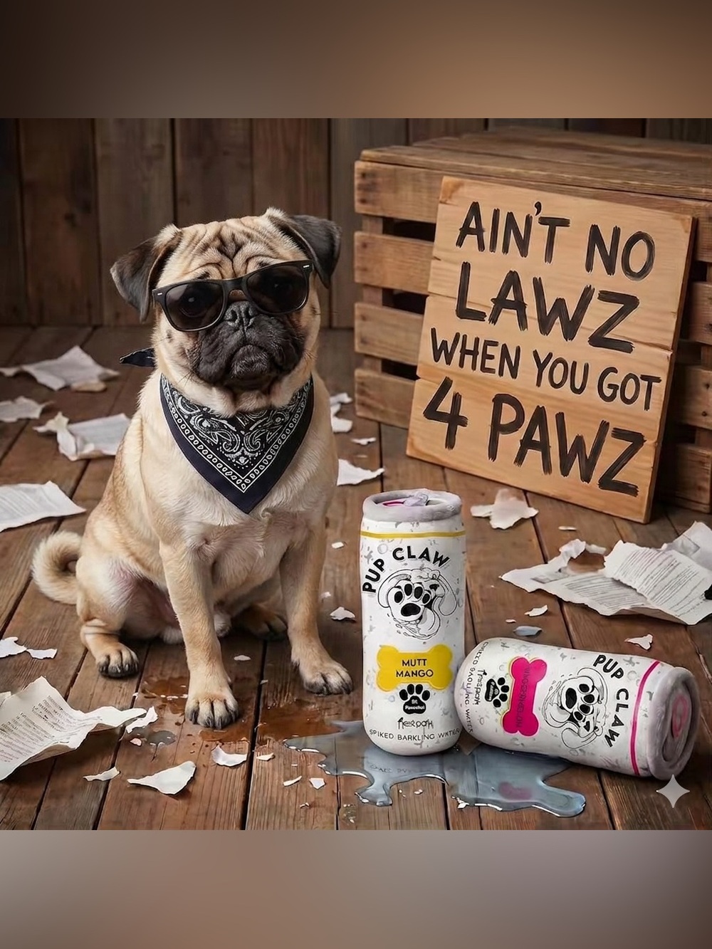 Nestpark Pup Claw Dog Toys  with Squeaker and Crinkle - Parody (2 Pack)